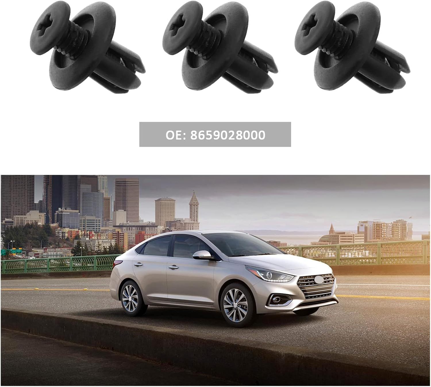 30PCS 8Mm Plastic Rivet Panel Clips 992650625 9046706017 8659028000 Expanding Rivets Fastening Clips Push-Type Retainer for Car Front Bumper Fender Body Trim image number 2