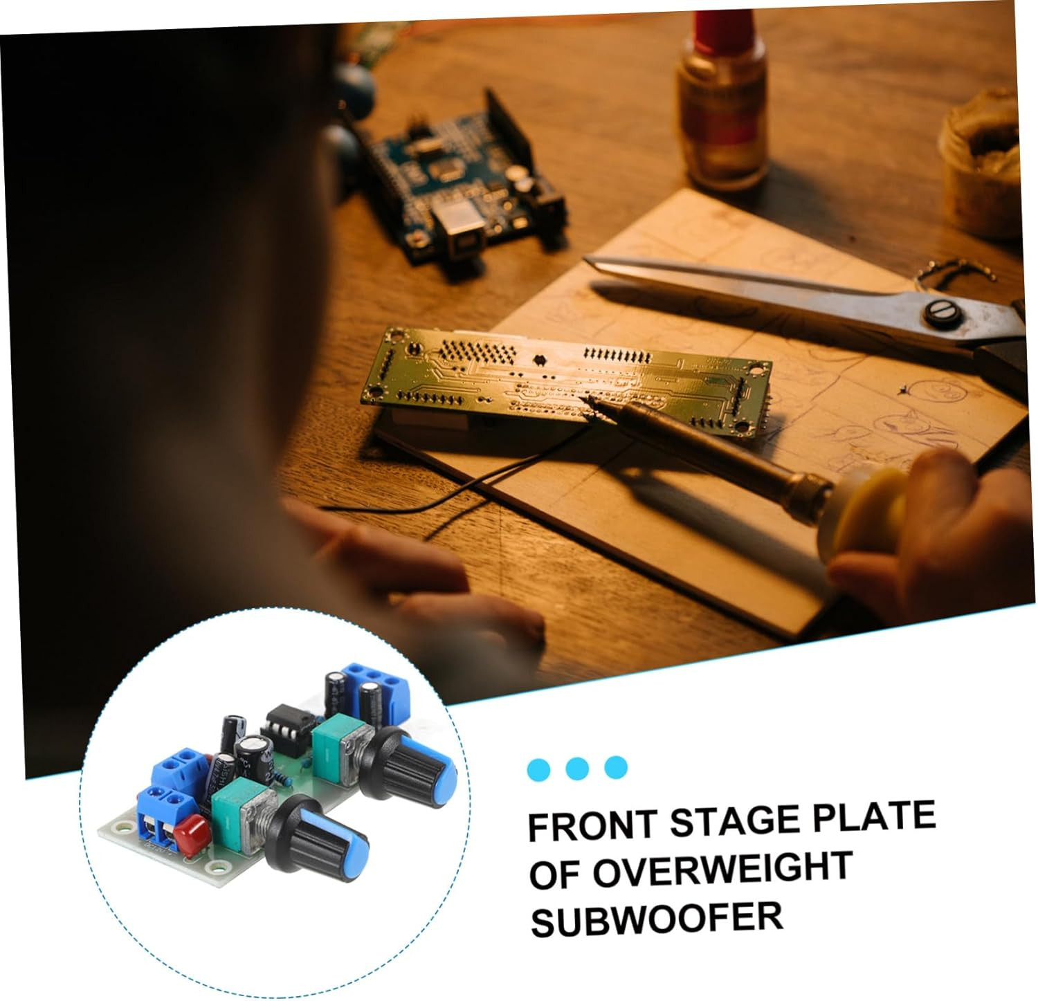 DOITOOL Subwoofer Pre-Assembled Board Low Pass Board Amplifier for Home Theater Power Supply Compatible Subwoofer Amp Volume Control DIY Speakers Audio Parts image number 3
