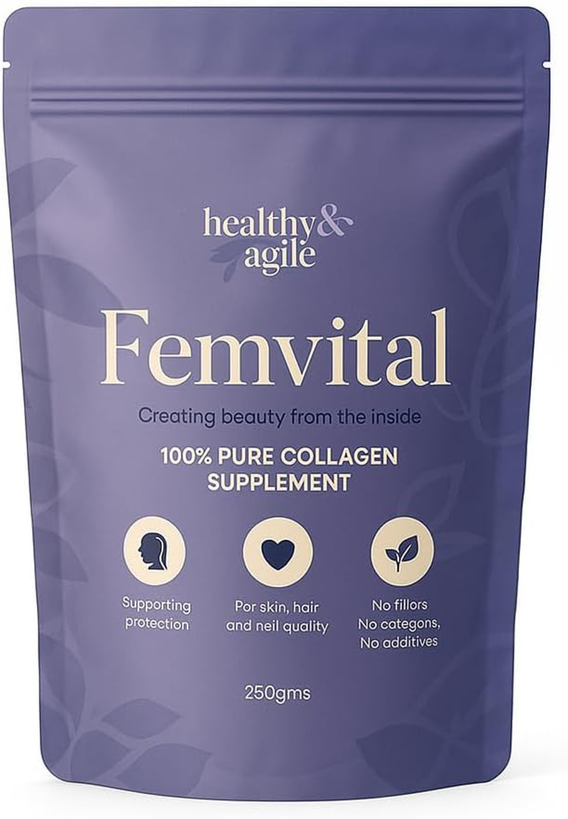 Femvital Collagen Peptide Powder Supplement for Skin Rejuvenation, Hair and Nail Strength (1 X 250G) image number 1