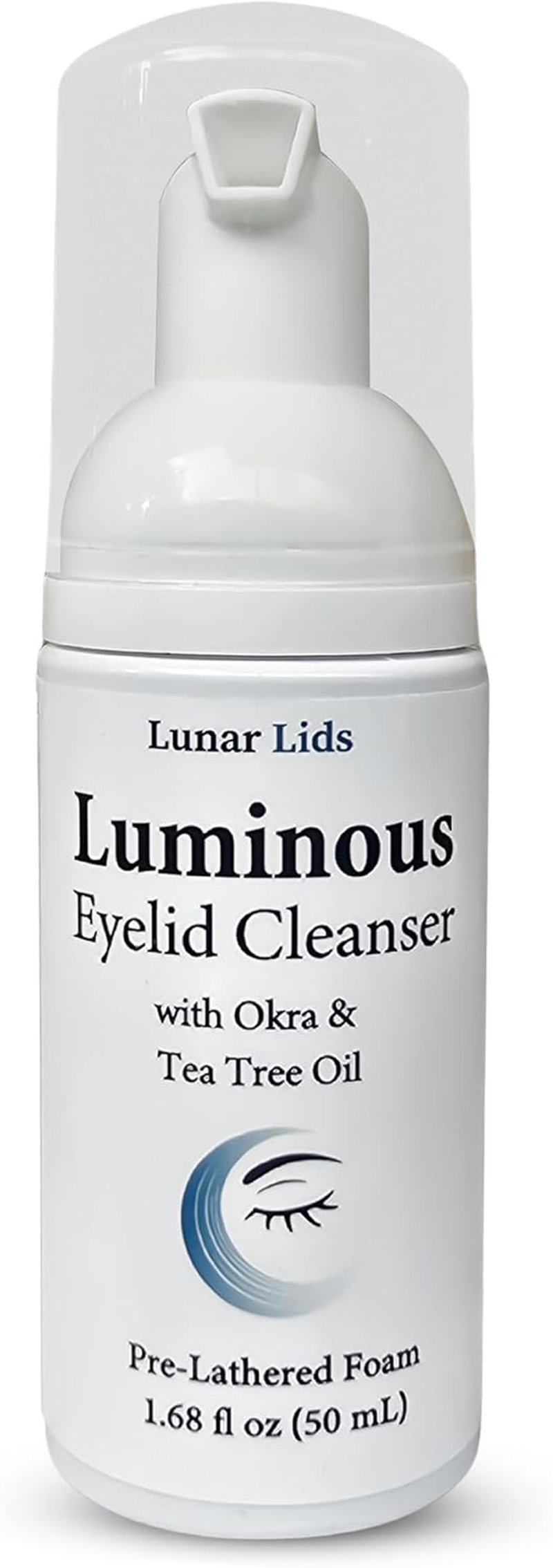 Luminous Eyelid Cleanser with Okra Extract & Tea Tree Complex, Foaming Cleanser/Wash - Cleanses Eyelids and Lashes, Remove Debris and Makeup, Lid Scrub, Skin Moisturiser, Eyelid Care - 50Ml image number 2