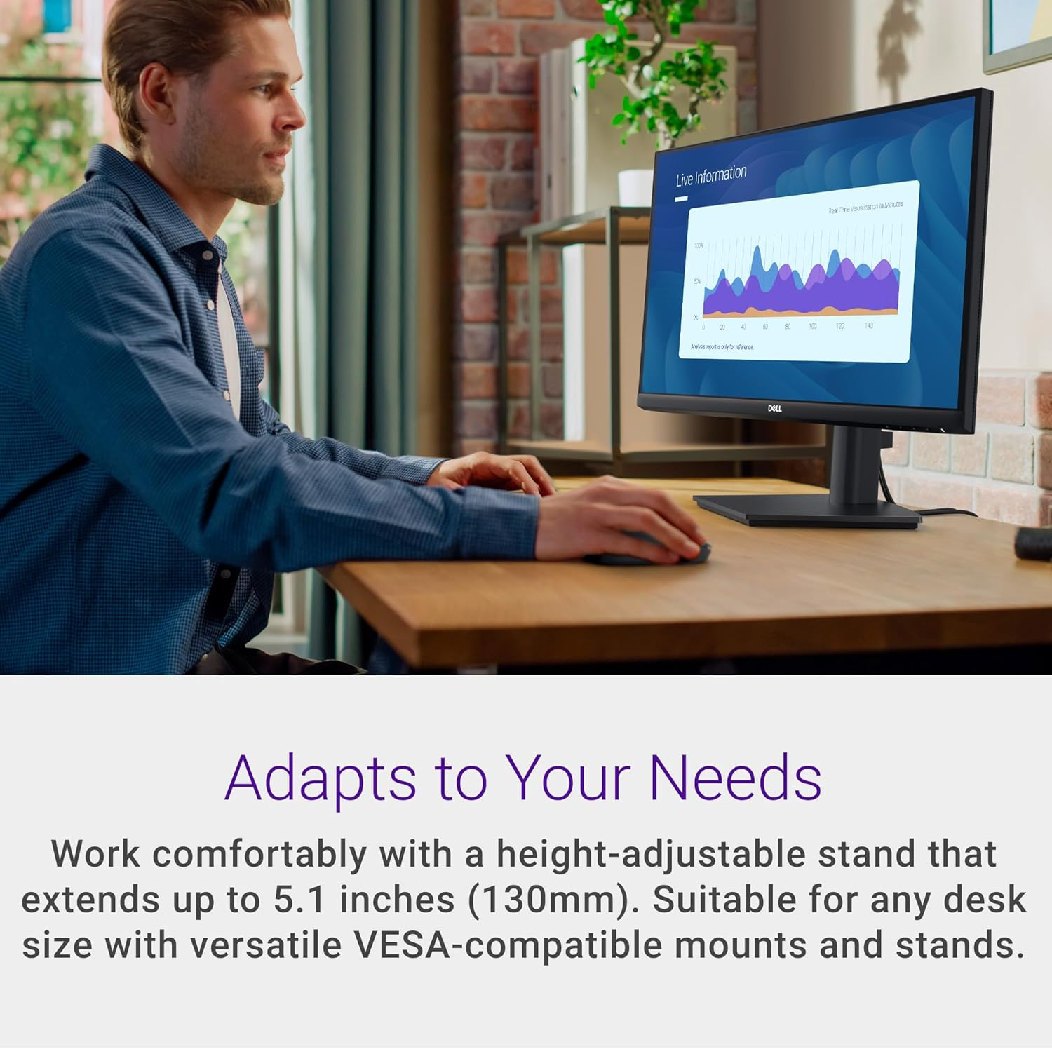 DELL E Series E2425HS Computer Monitor 60,5 Cm (23.8") 1920 X 1080 Pixels Full HD LCD Black image number 6