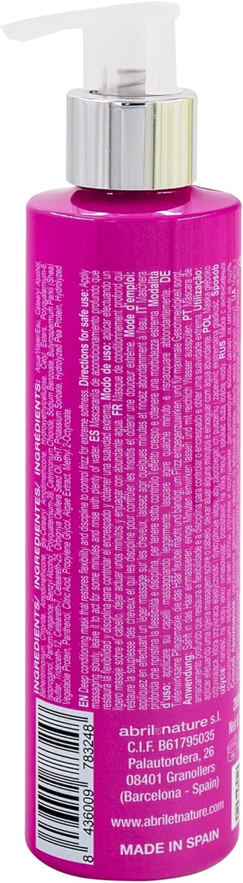 Abril Et Nature - Nature Frizz Instant Mask - Keratin Hair Mask - 200 Ml - Treatment for Dry and Frizzy Hair - Powerful anti Frizz - Contains Pro Vitamin B5 - Vegan Product image number 6