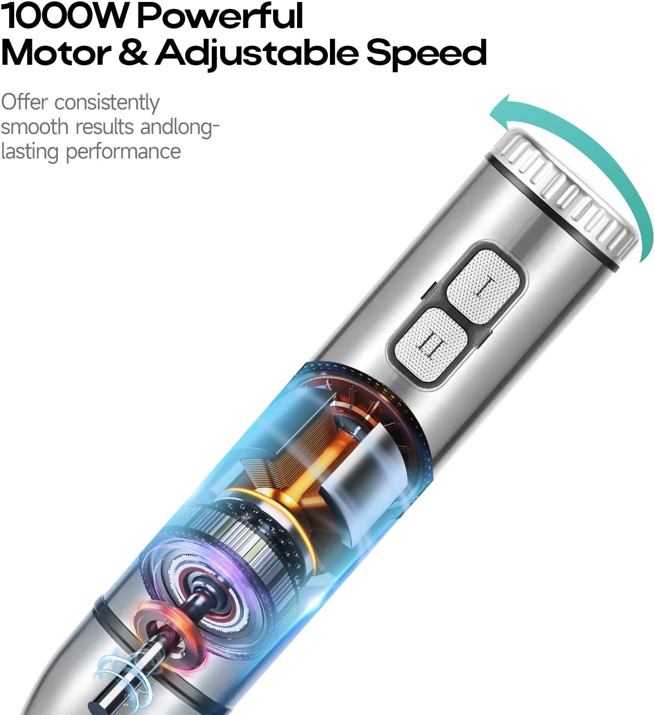 5 in 1 Hand Stick Blender, 1000W Trigger Variable Speed Immersion Stainless Blender Handheld with Chopper, Whisk and Frother, Stick Mixer for Soup, Smoothie, Puree, Baby Food image number 3