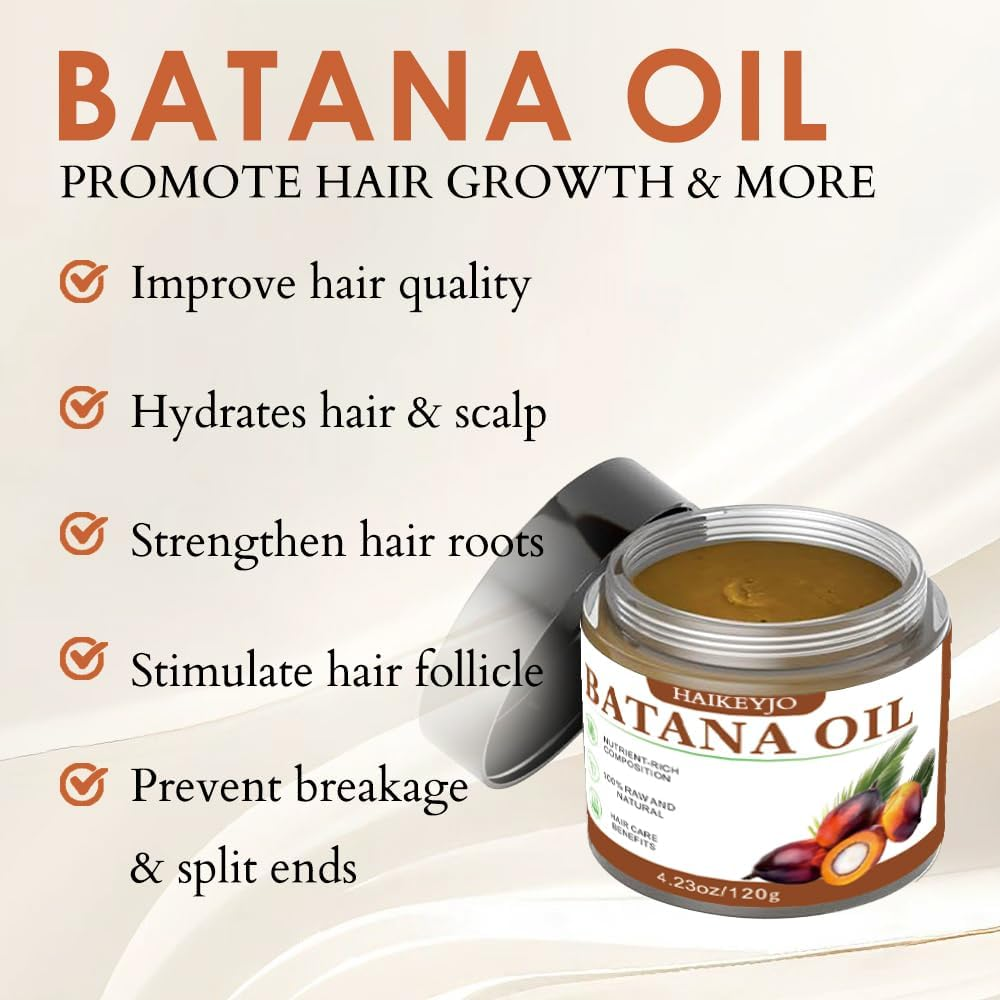 Raw Batana Oil for Hair Growth - 100% Pure Organic Unrefined Hair Oil from Honduras | Natural Hair Oil to Repair, Thicken & Moisturize All Hair Types | Men &Women,4.23 Oz image number 5