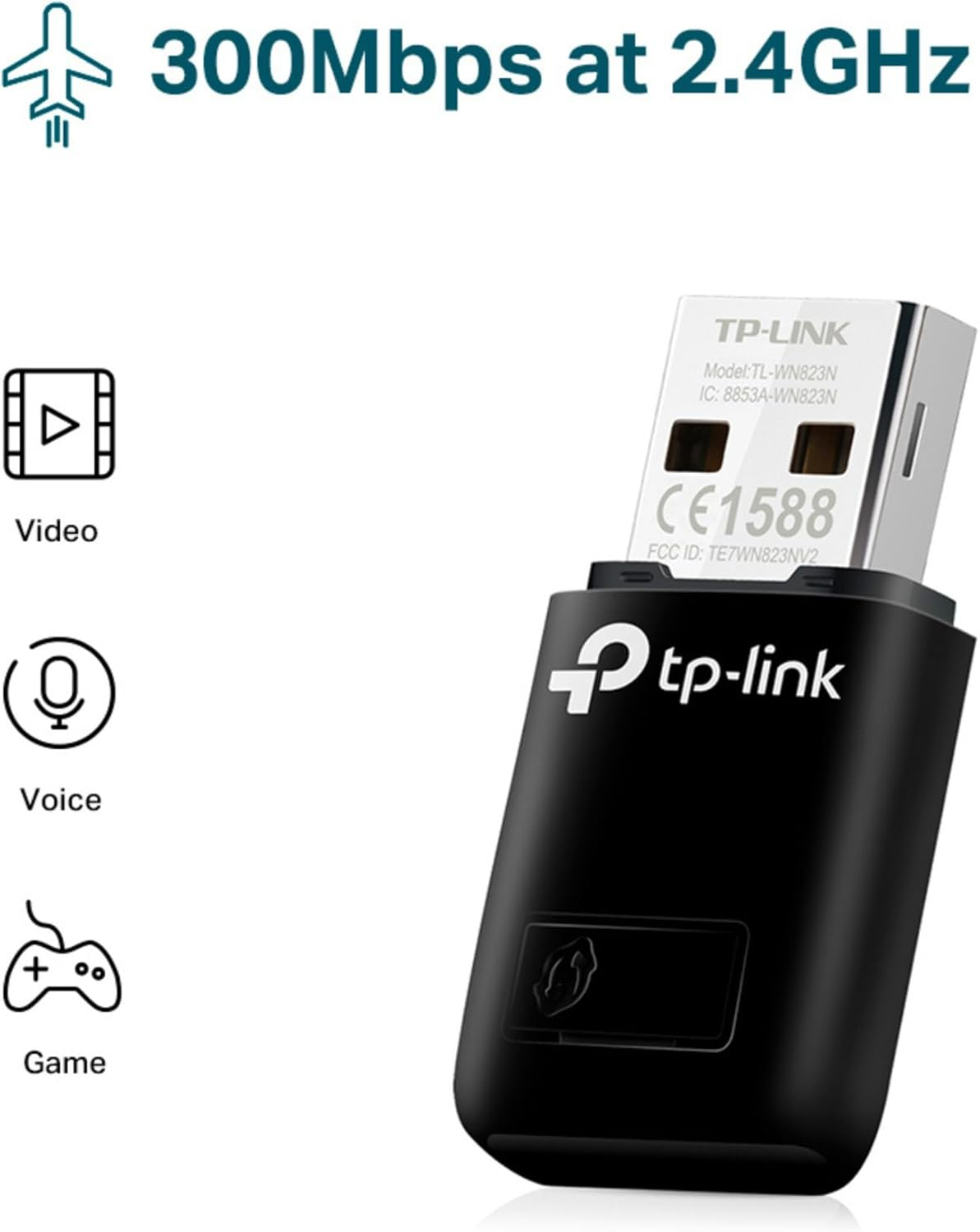 TP-LINK Wireless-N Mini USB Adapter 300MBPS 3YR WTY image number 6
