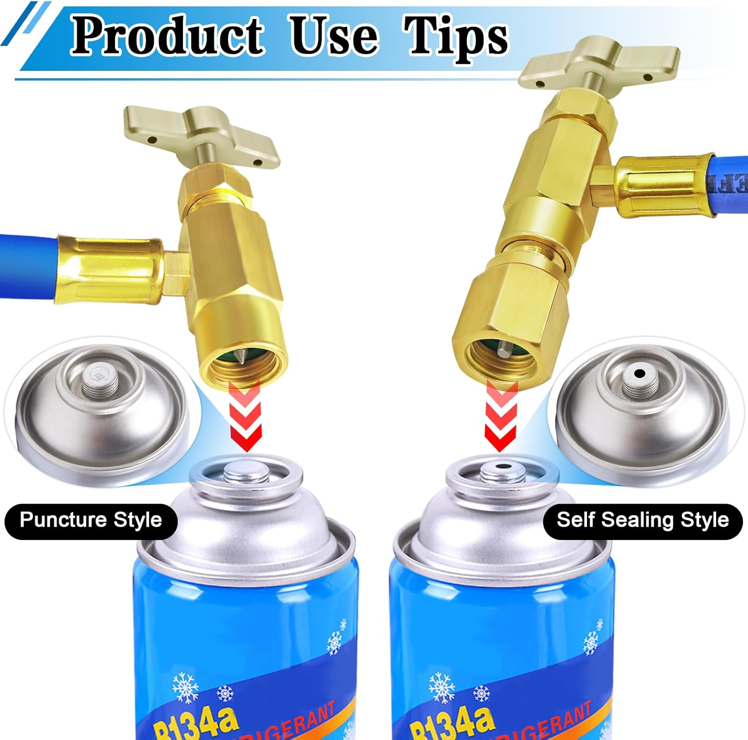 Boltigen R134A Refrigerant Recharge Kit, Refrigerator Freon Recharge Kit, Fridge Recharge Kit, Car AC Recharge Kit, for Auto/Home R134A Refrigerant System image number 4