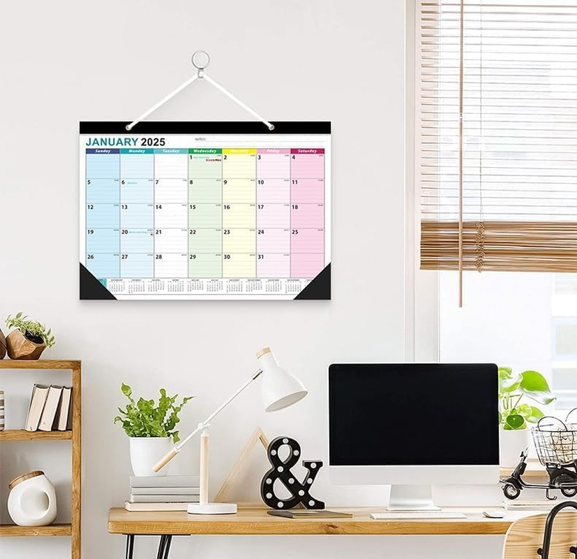 Wall Calendar, 2025-2026 Monthly Desk Calendar with Corner Protectors for Home Office Planning and Organizing, To-Do List and Notes, 17''X 12'', 18 Months (From Jan 2025 to Jun 2026) image number 1