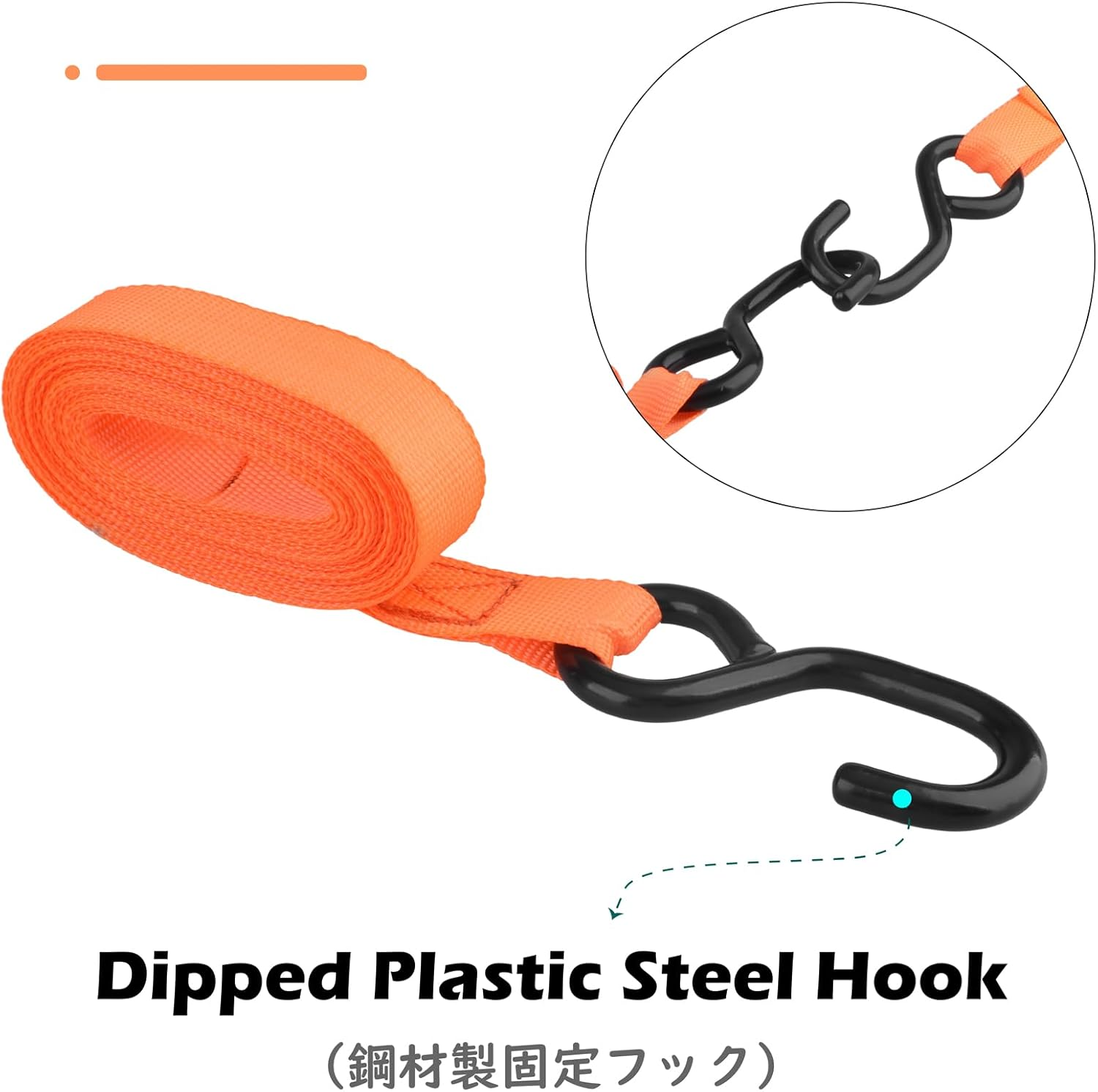 TRIWONDER Ratchet Tie down Straps with Hooks Heavy Duty Lashing Straps Cargo Straps for Trucks Moving Motorcycle Rachette Tiedowns image number 6