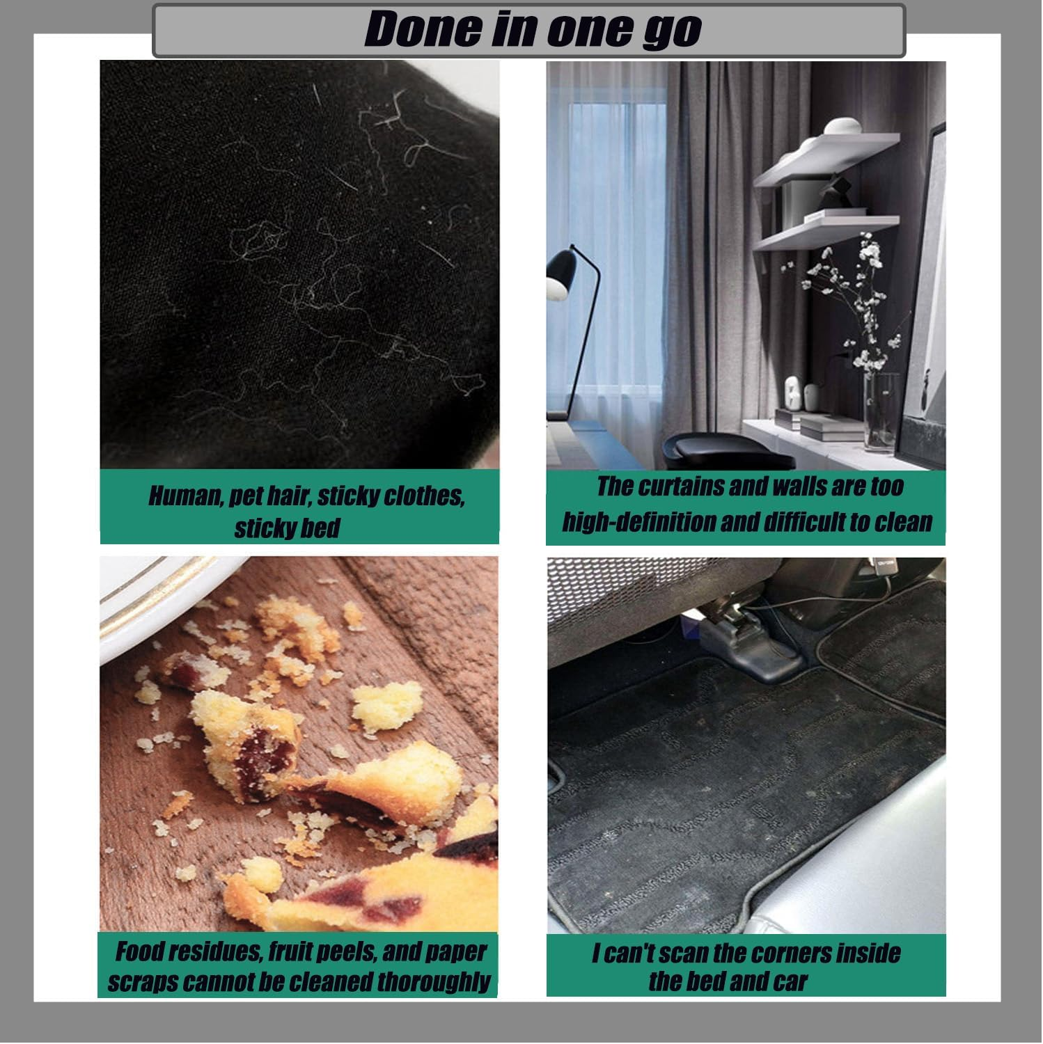 Long Handle Hair Removal Roller Brush, Sticky Large Lint Roller for Pet Hair Remover, Extendable Handle Sticky Mop, Extra Sticky Replacement for Floor Carpets, Sofa, Cars, Curtains, Clothes image number 1