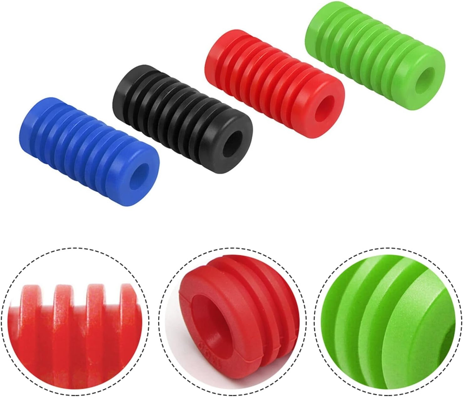 New Motorcycle Gear Shift Shifter Lever Foot Pad Pedal Rubber Cover Universal Moto Pedal Kick Start Foot Pegs Pad Accessories (Color : Black) - Black image number 4