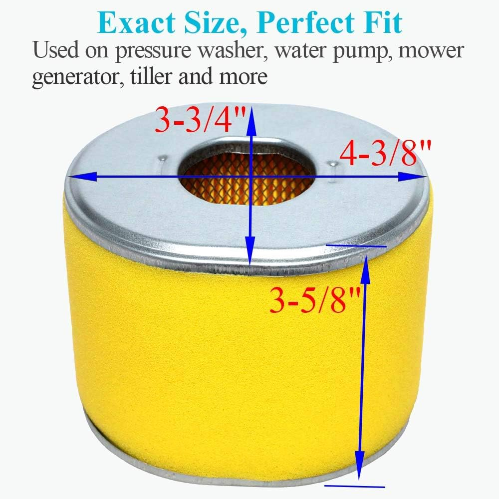 HOODELL 5 Pack 17210-ZE3-505 Air Filter, Replace 17210-ZE3-010 Air Cleaner, Fit for Honda GX390 13HP GX340 11HP Engine Air Filter image number 4