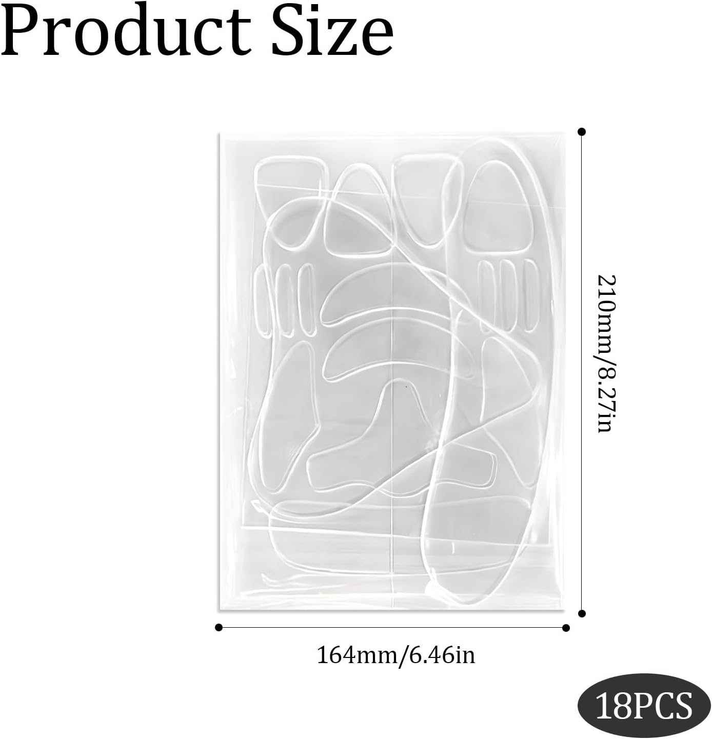 18Pcs Wrinkle Patches, Reusable Face Tape, Face/Chest/Neck Silicone Patches Set, Facial Patches for Facial Lifting, Anti-Wrinkle, Reducing Fine Lines and Firming the Skin image number 3