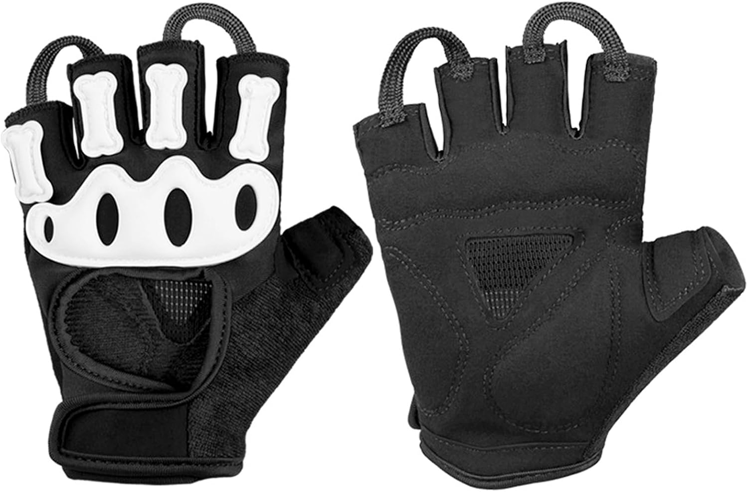 Fingerless Cycling Gloves, Padded Half Finger Cycling Gloves, Anti-Slip Shock-Absorbing Breathable Mountain Bike Gloves for Men Women Outdoor Sports image number 5