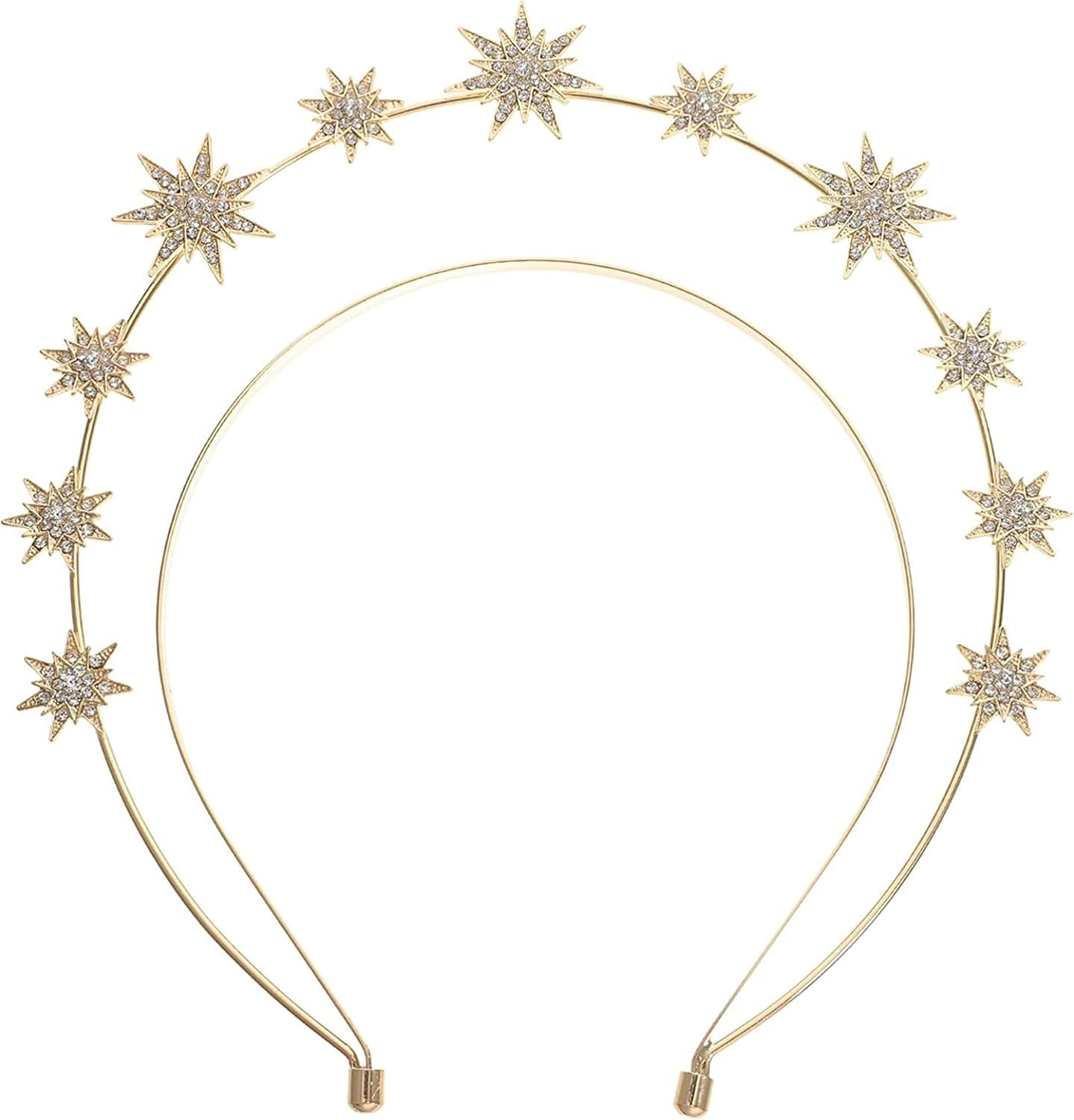 Star Headband, Headband with Star, Crown with Haly Layer Star Headband Carnival Headband Sun Moon and Stars Headband Stars with Star for Party Carnival Birthday Festival image number 2