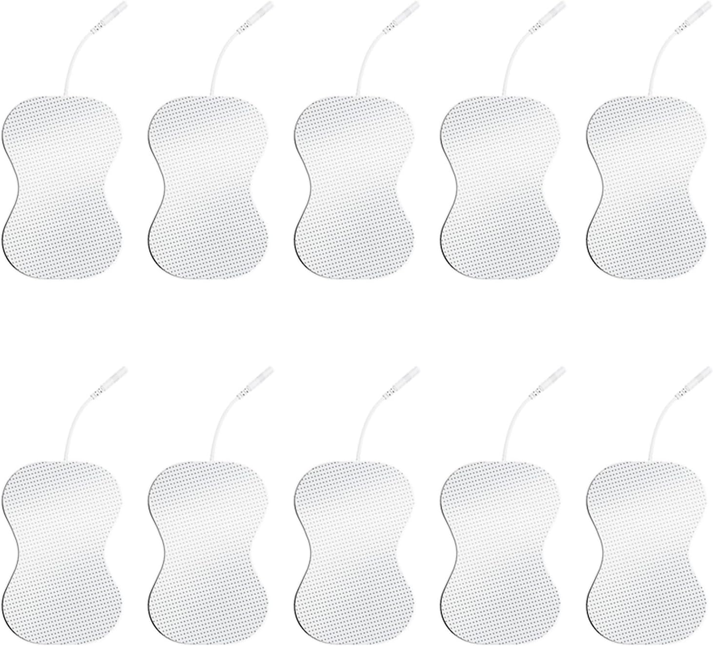 TENS Unit Replacement Pads 10 Pcs, Reusable Self-Adhesive TENS Unit Electrode Pads, 5.5 * 9Cm, White image number 1