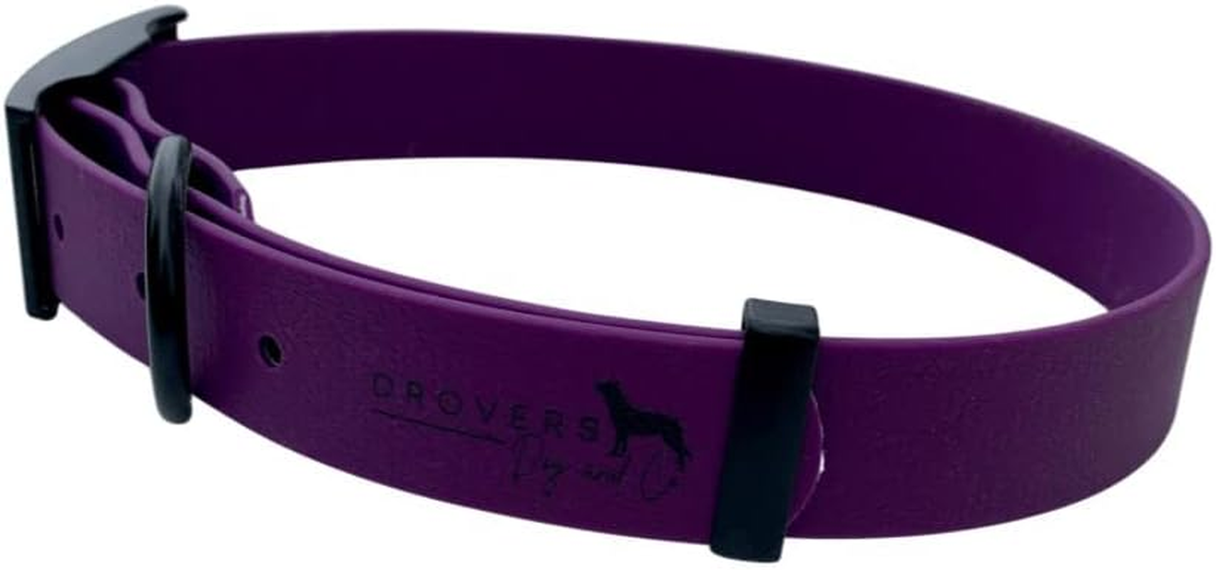 DROVERS Dog and Co Super Tuff Collars - Purple- Stink Proof - Maximum Strength - Easy Clean (Large)