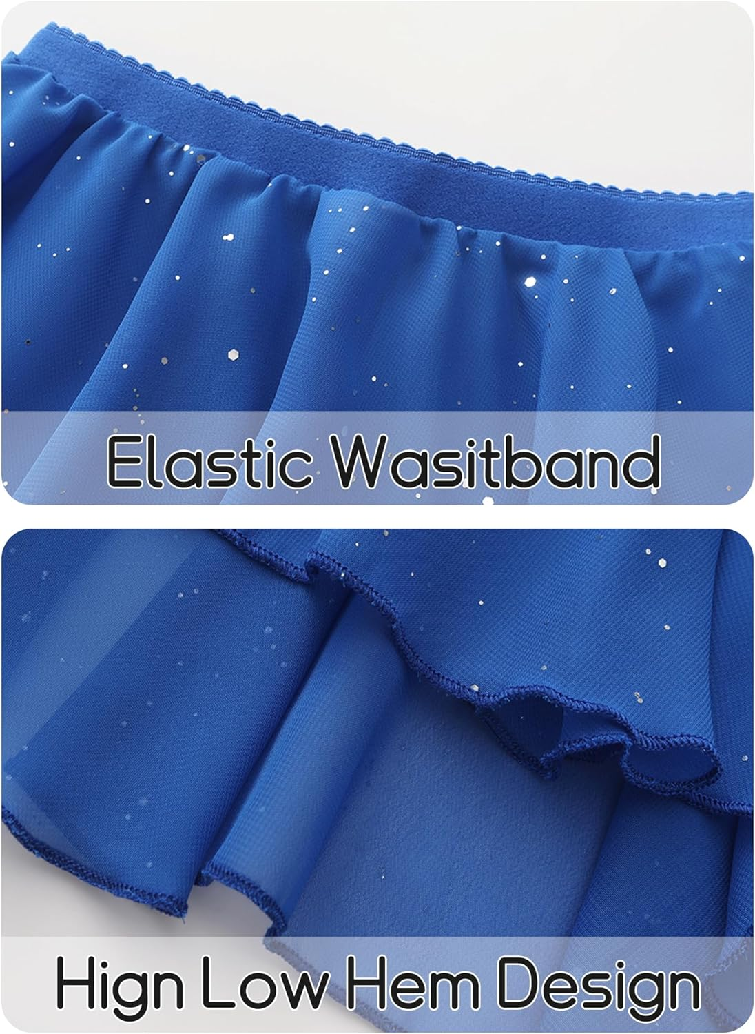 FEOYA Girls' Multicolour Gymnastics Leotard Skirt Set Long Sleeve Ballet Outfit image number 2