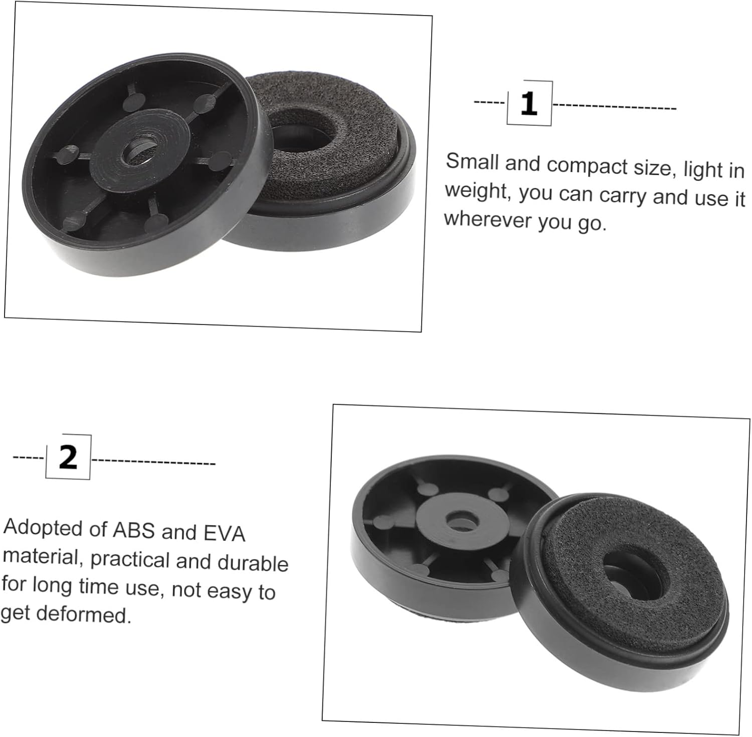 SUPVOX 10Pcs Speaker Isolation Pad and Subwoofer Isolation Feet Set, 30X8Mm Foam Vibration Dampers for Hifi Audio Equipment and Turntable Stand Noise Reduction in Home Theater