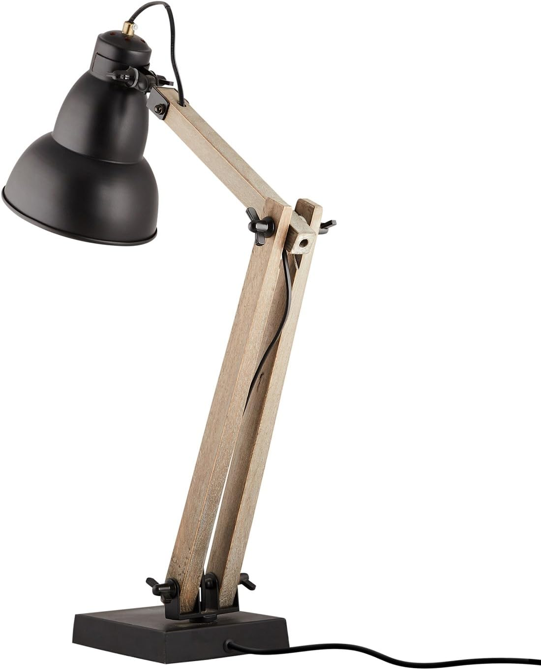Vintage Large Floor Lamp Gourd Shade 137Cm Adjustable Reading Living Room Light Standing - Black/Gold image number 1