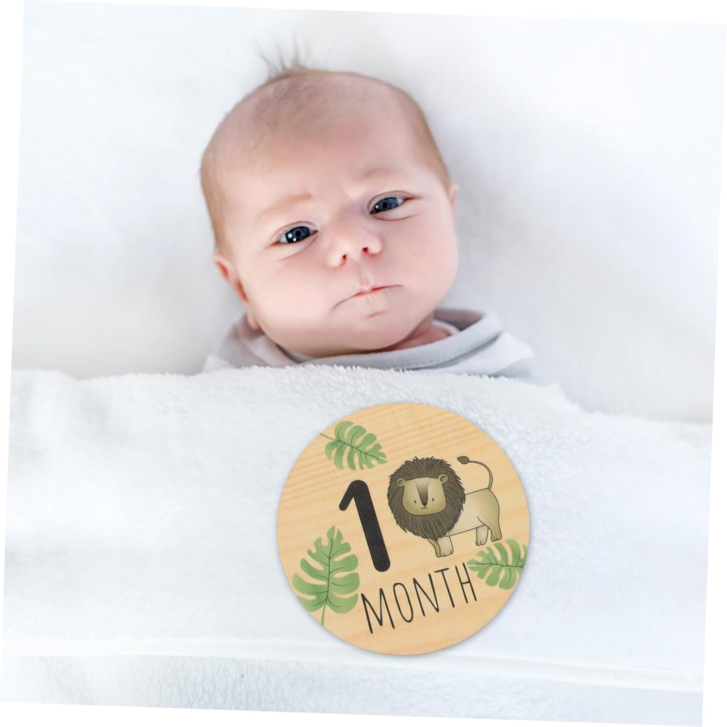 7Pcs Wooden Milestone Signs Newborn Name Birth Announcement Monthly Photo Props Shower Decor