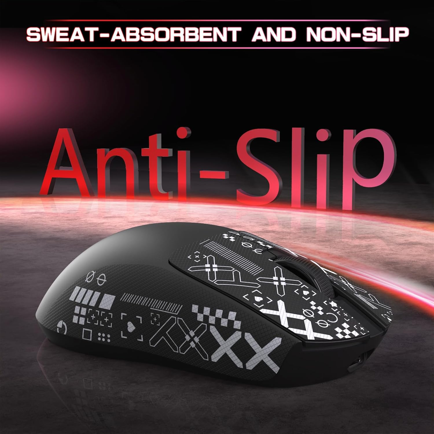 MAMBASNAKE M4 Ultra-Light Wireless Gaming Mouse, 53G, PAW3311 Sensor, 24000 Dpi, Bluetooth/2.4G/Cable, RGB Lighting, 400Mah Battery, 20M Clicks, for Gaming/Work &ndash; White and Stickers (Black) image number 5