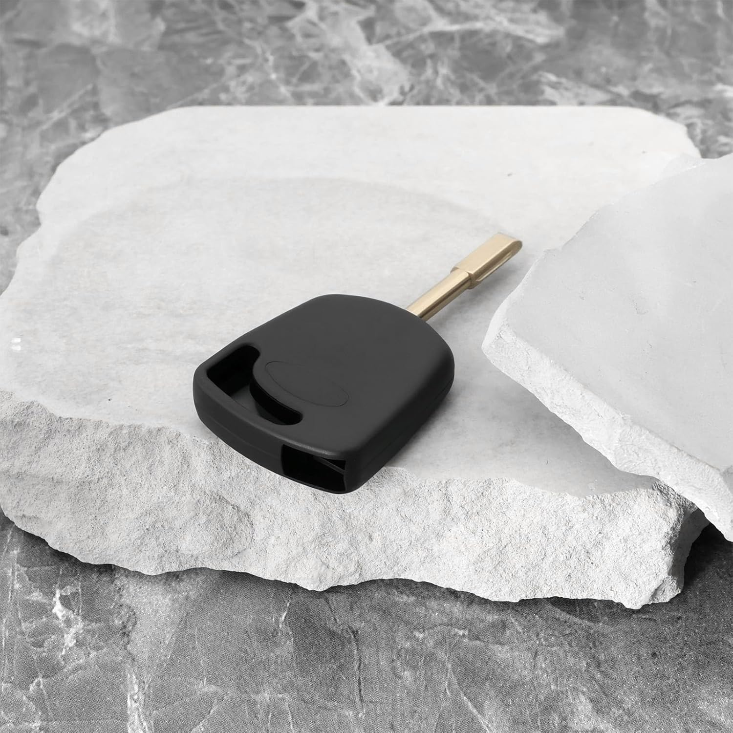 2Pcs FO21 Transponder Key Black Remote Key Blade Automobile Key Fob Blade Compatible with Ford Escort Fiesta Mondeo Transit image number 6