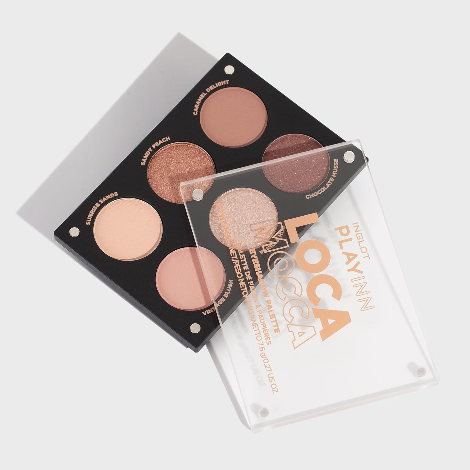 Inglot Playinn Loca Mocca Eyeshadow Palette | Matte and Shimmer Eyeshadow | Classic Brown and Beige Mix | Universal Colours | Eyeshadow Palette | 8G