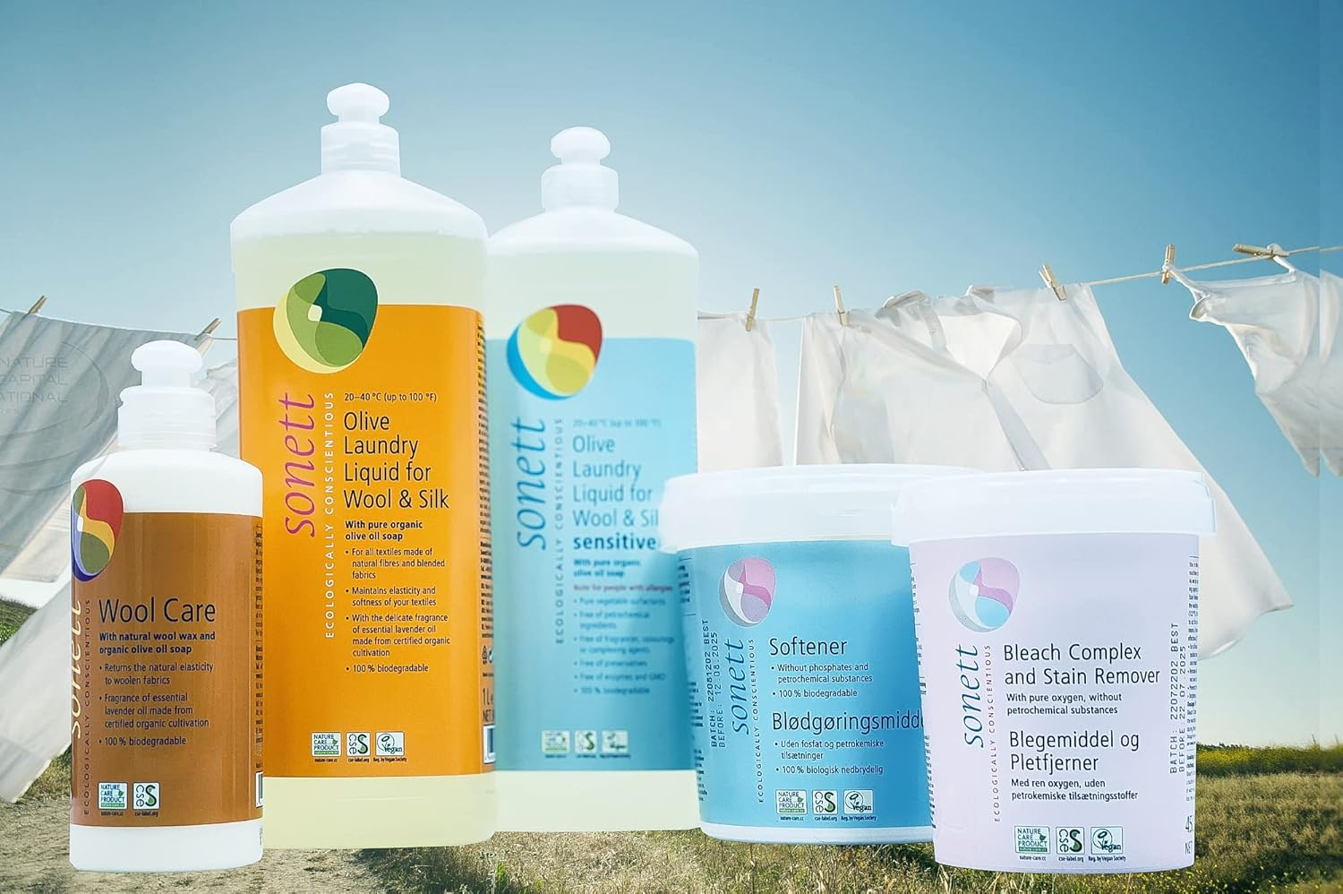 Sonett Wool Care, 300Ml, Wool Detergent, White, Solid, Pull on Closure image number 1