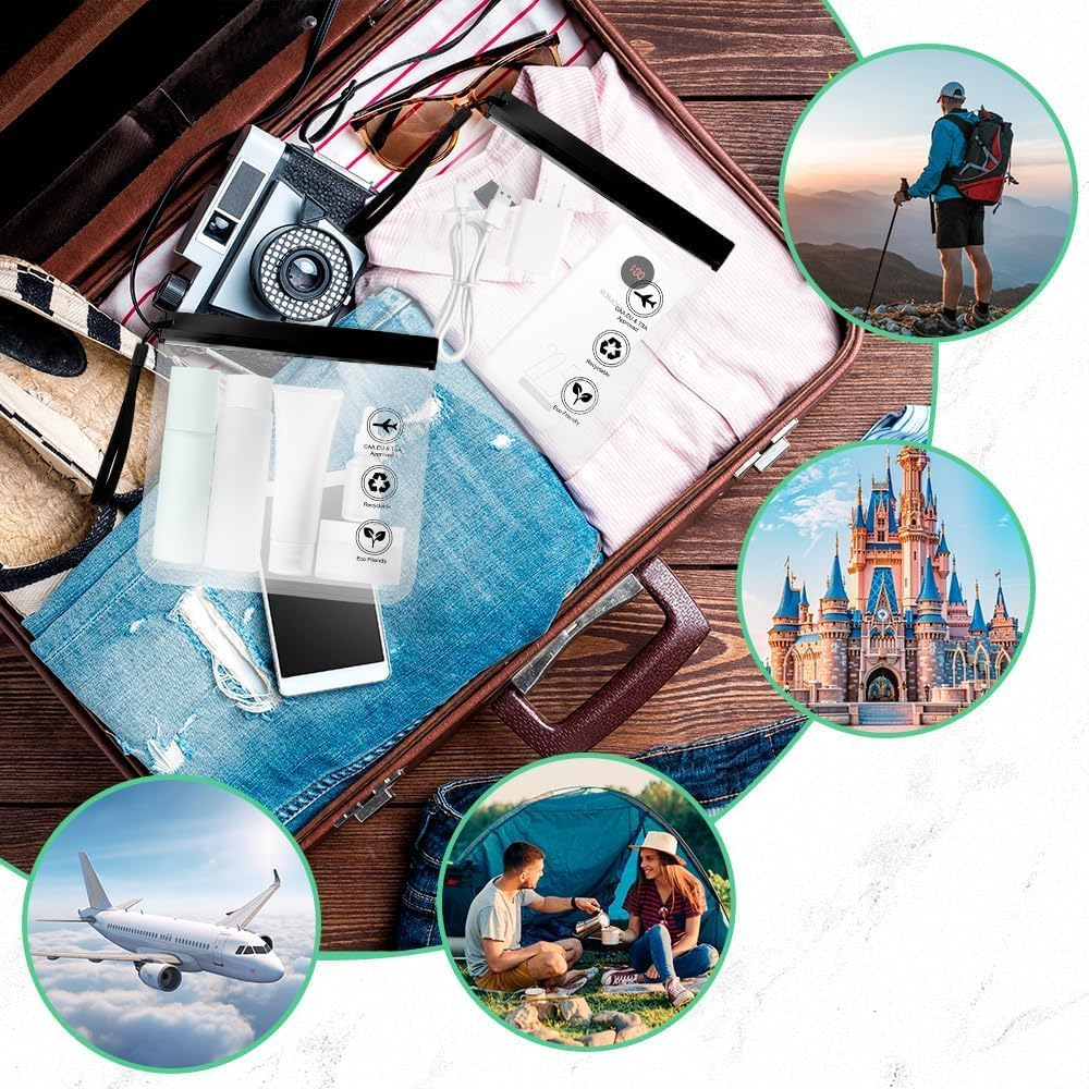 Clear Toiletry Bag Clear Makeup Bag Travel Toiletries Bag Clearcosmeticbag Travel Cosmetic Bag Toiletry Bag Women Travel Toiletry Bag Men Cosmetic Travel Bag Makeup Travel Bag Small Makeup Bag - Black image number 3