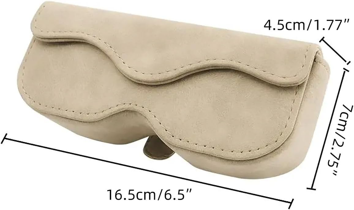 AIMALL Car Visor Eyeglasses Holder, Safety Sunglasses Clip, Easy Clip Design, Non-Slip Grip to Prevent Scratches, Size: 6.5" X 1.77" X 2.75" - Brown image number 3