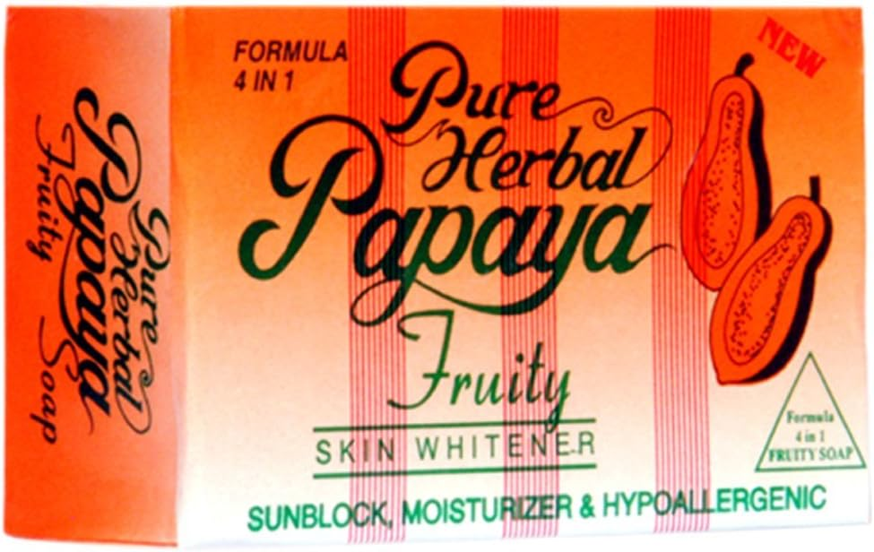 Pure Herbal Papaya Soap Skin Whitening Soap, 135Gm
