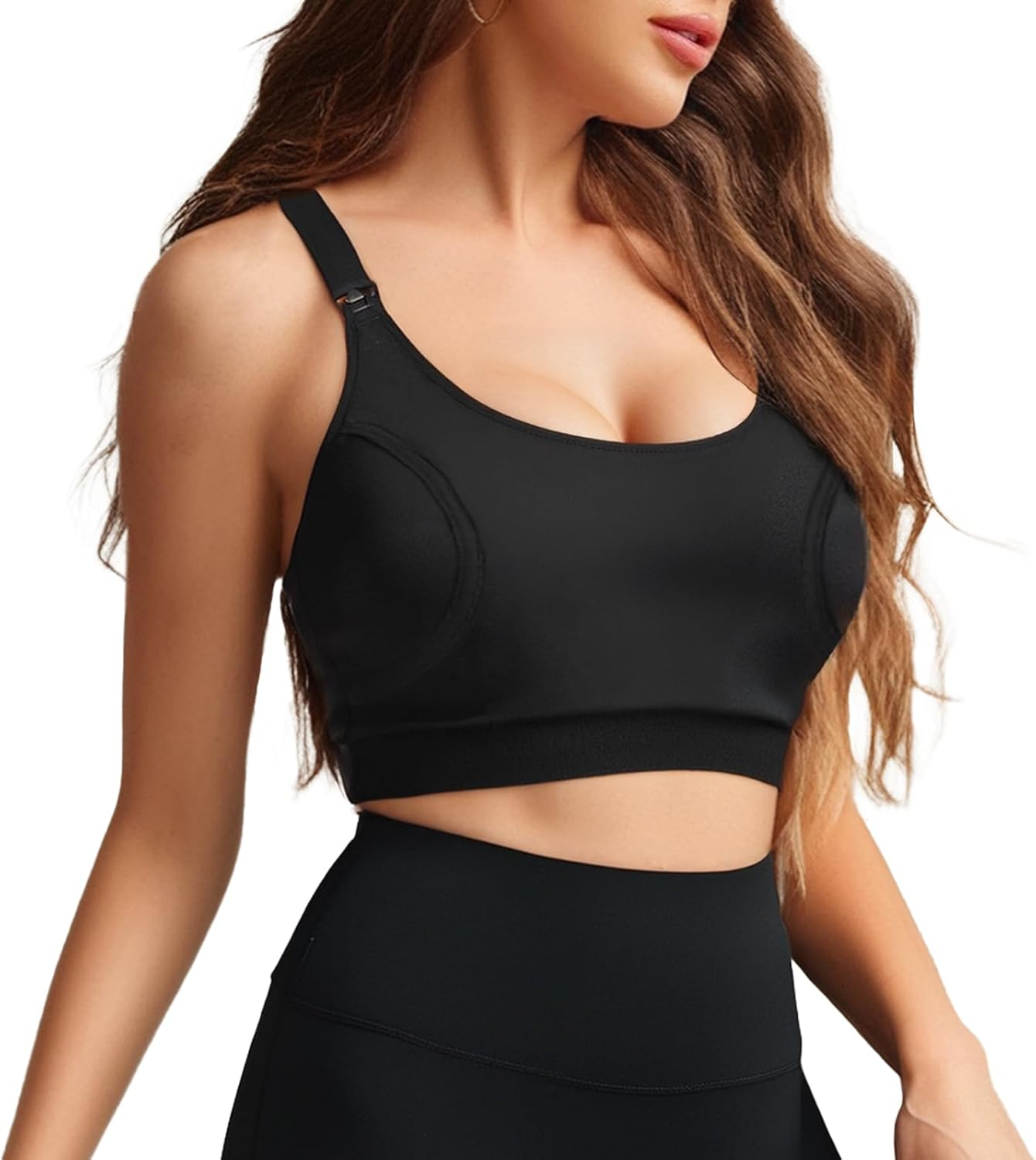 Viiotu Nursing Bra for Breastfeeding, Adjustable Wireless Maternity Bra with Extra Extenders, Hands Free Pumping Bra Spectra for Breast Pumps image number 4