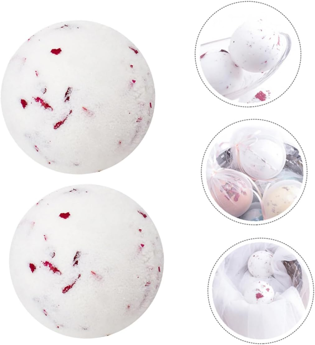 EXQUIMEUBLE 2Pcs Rose Bubble Essential Oil Bubble Shower Bombs Bath for Women Skincare Relaxation image number 3