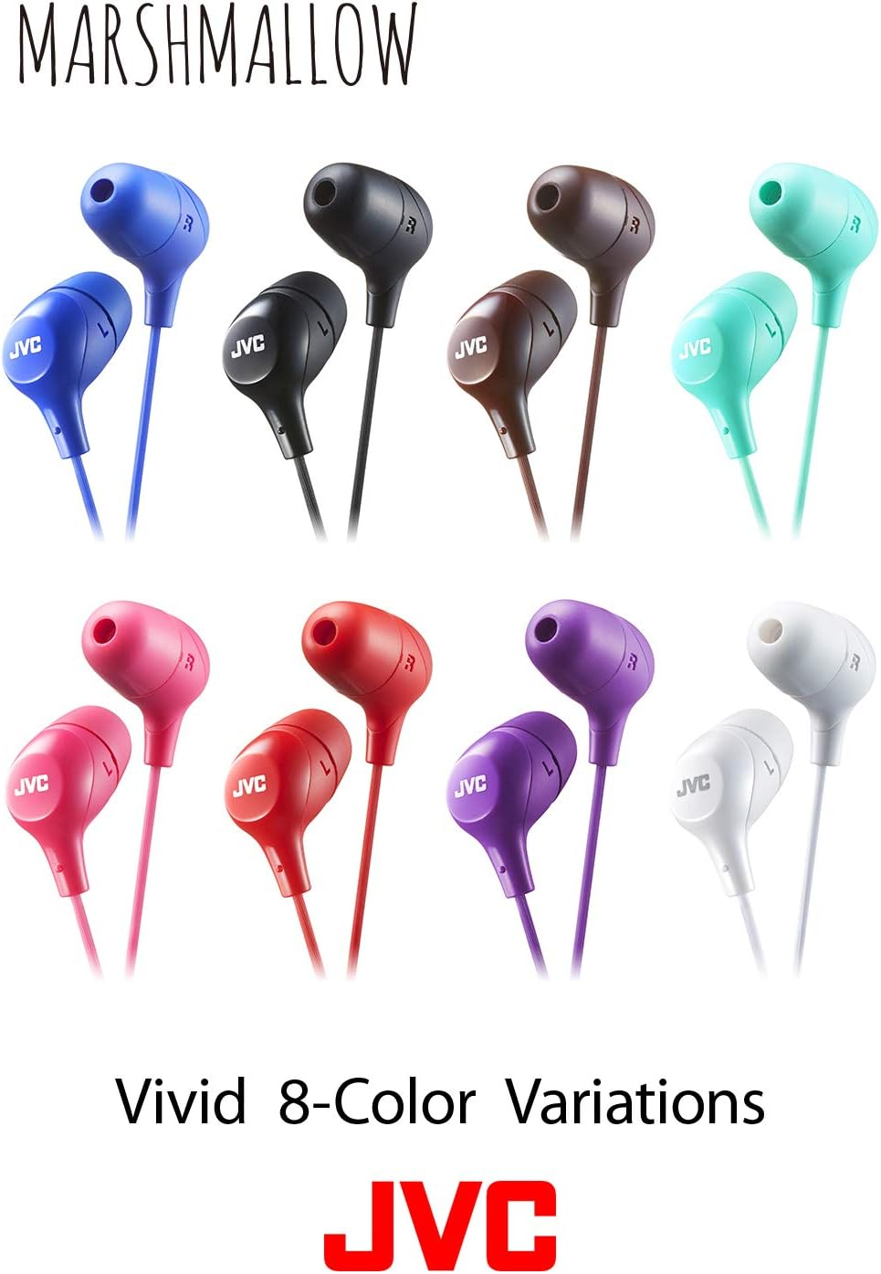 JVC HAFX38W Marshmallow Earphones (White) image number 5