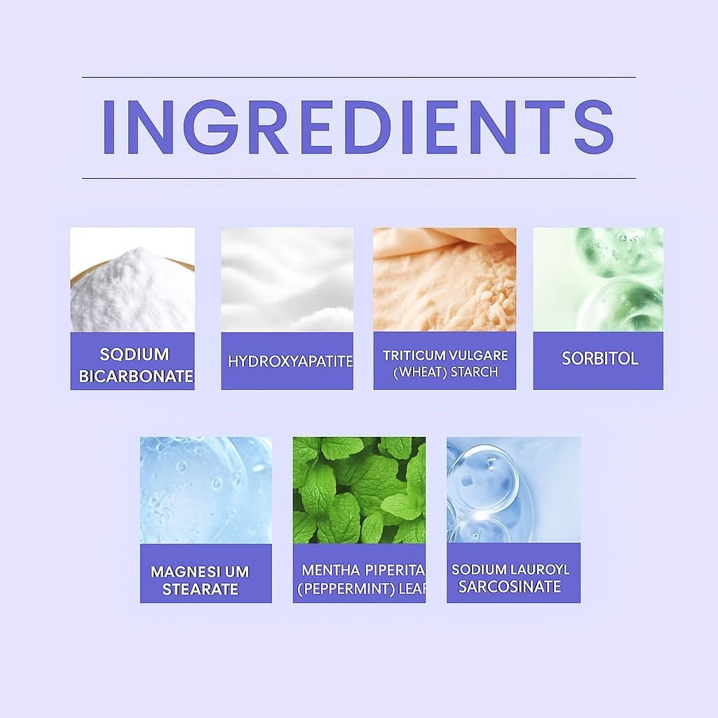 Microcrystalline Hydroxyapatite Powder, Hydroxyapatite Tooth Powder &ndash; Ultra-Fine Mhap for Enamel Care & Fresh Breath, Mouthwash & Tabs (2) image number 1