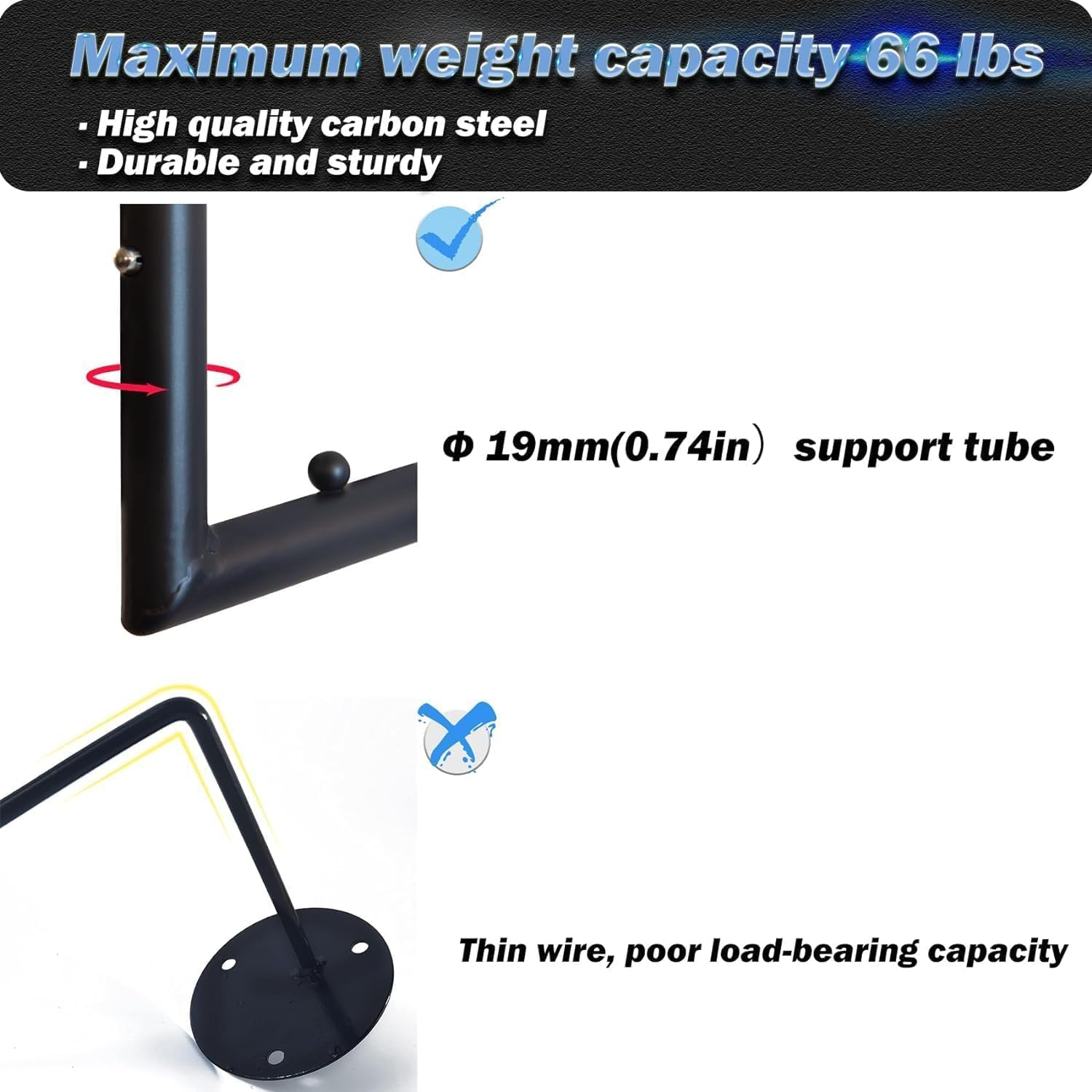 Helmet Holder with Hook, Wall Mount Hanger, Motorcycle Gear Rack, Display Mount for Bike, Hockey, Football Helmets image number 6