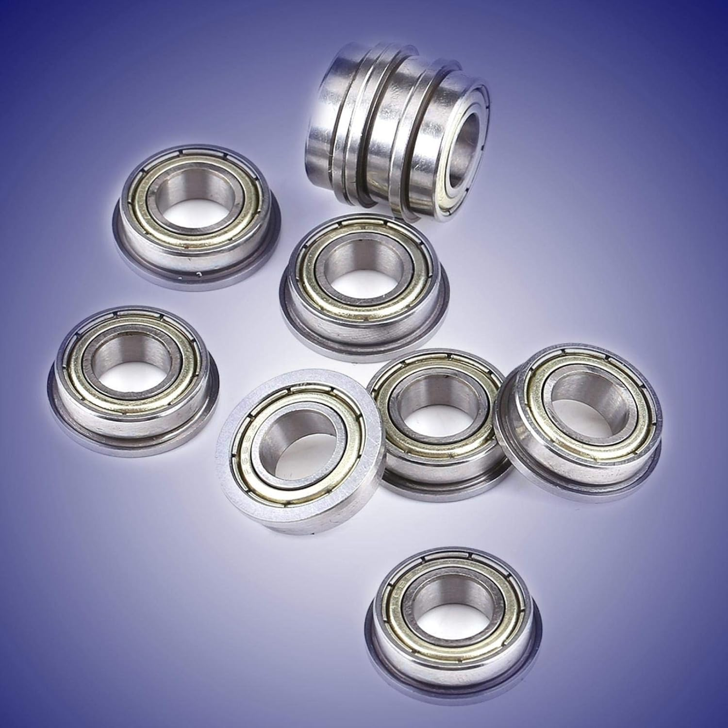 Bearing, Double Shielded Miniature Bearing, 18Mm Flange 10Pcs/Set F688Zz for 8Mm Shaft/Rod Projects Mechanical Equipment image number 1