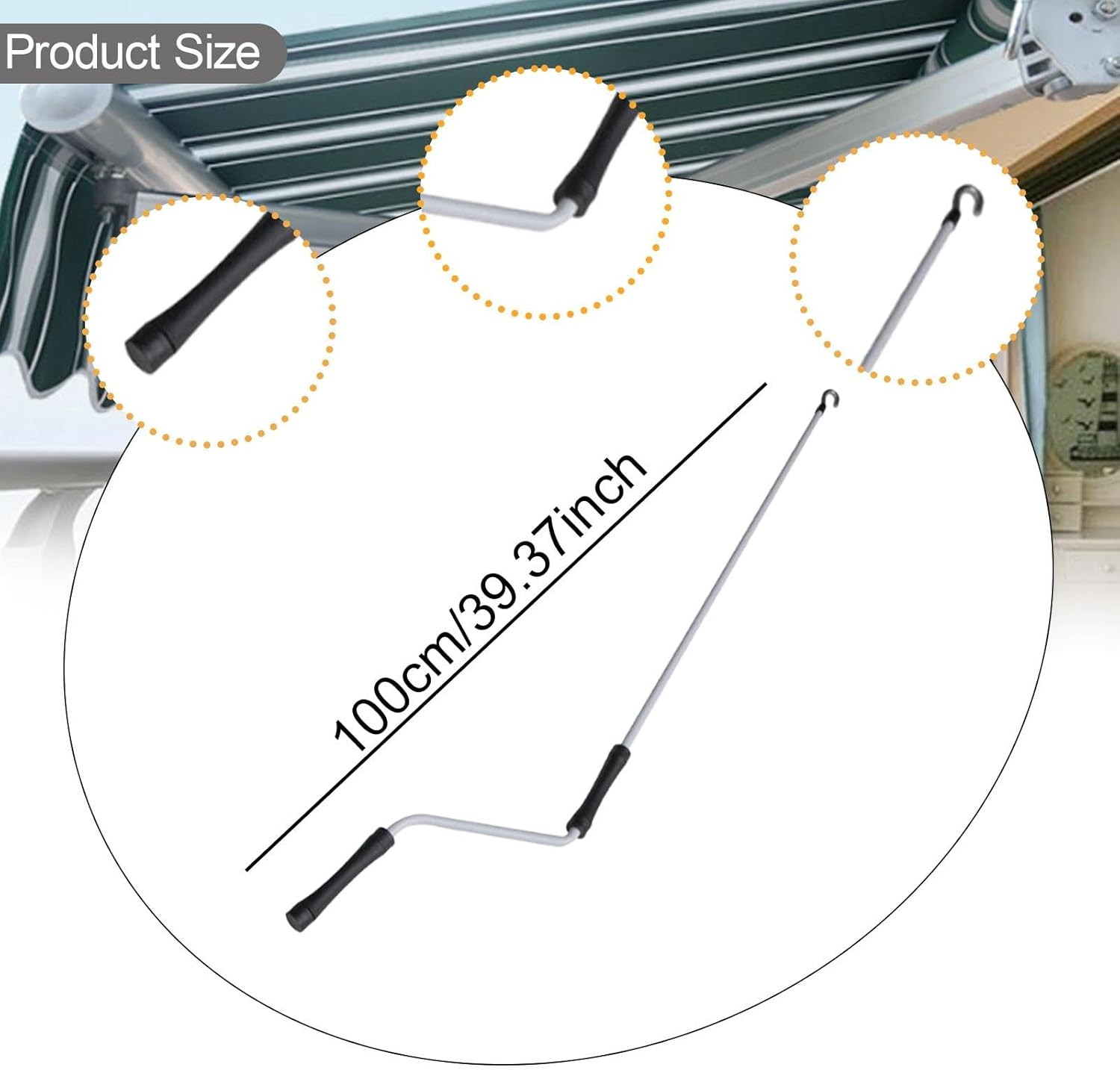 RV Awning Crank Handle 1M Part Awning Accessory for Patio Apartment Outside image number 2