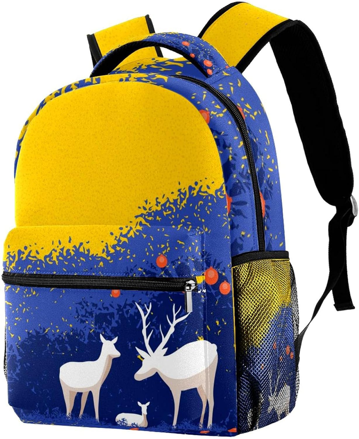 Nativity Deer Christmas Background Backpack Students Shoulder Bags Travel Bag College School Tote Backpacks image number 4