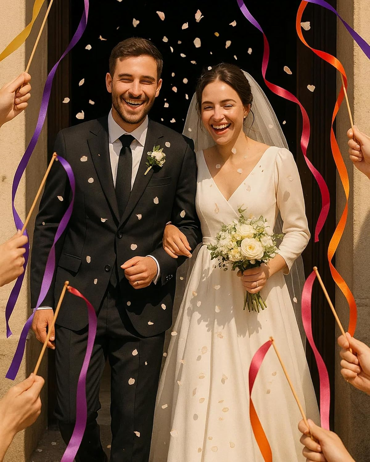 LIWEGHT Rainbow Satin Ribbon 12 Colors 1Cm X 4.58M, Total 55M, Double Face Satin Ribbons for Crafts, Gift Wrapping, Wedding Gifts, Hair Bows, Birthday Party Decorations image number 2