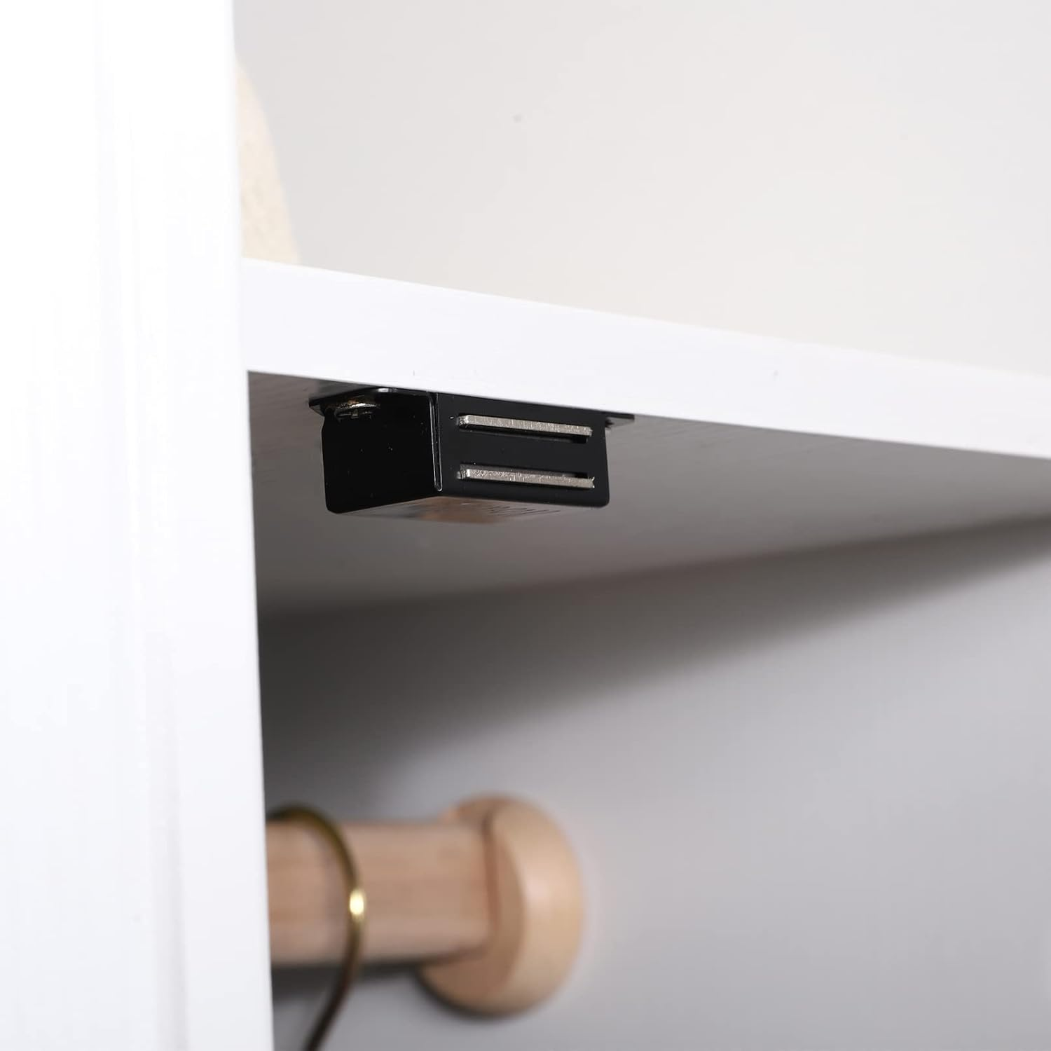 Moosike Cabinet Magnets 30Lb Black Door Magnets with Strong Magnetic for Kitchen Cupboard Wardrobe Closet Cabinet Door Drawer Latch (Black 6Pack) image number 2