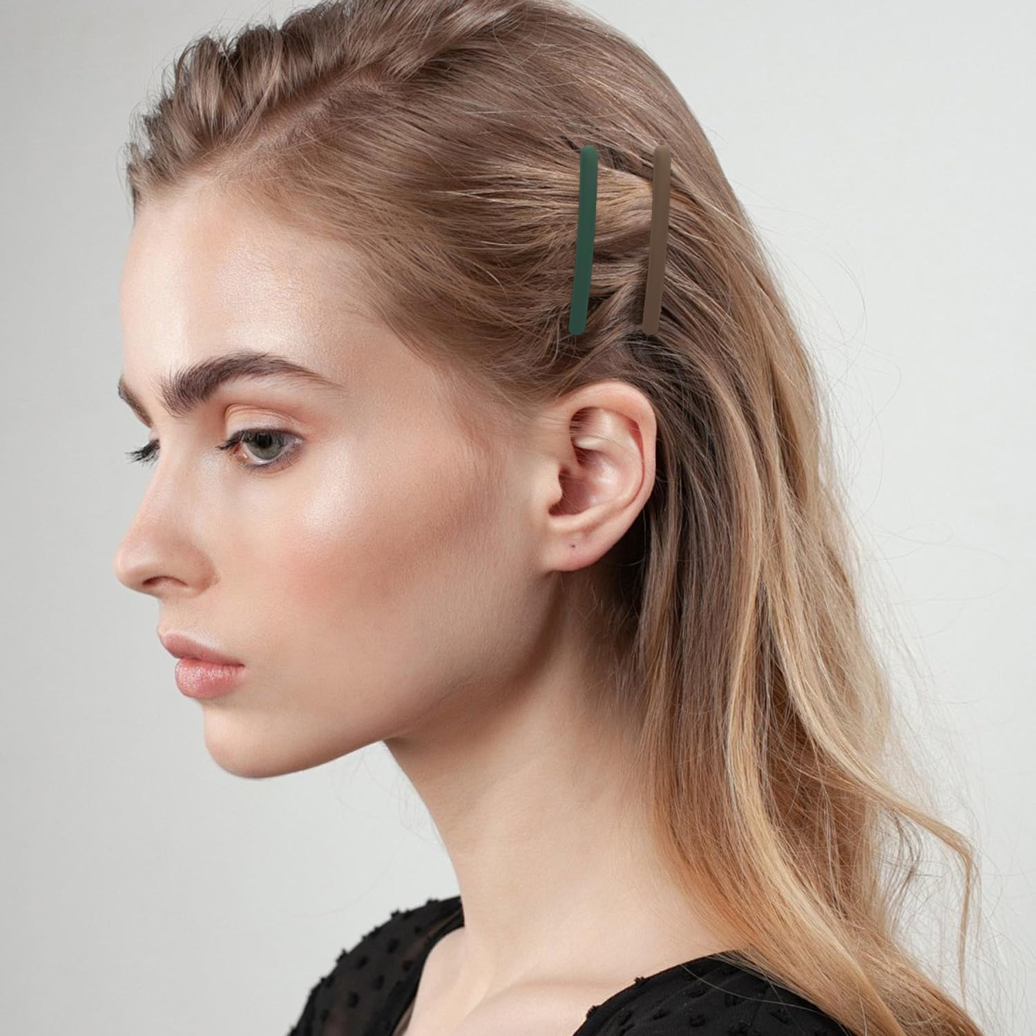 6PCS 9Cm Long Matte French Hair Clips Colored Duck Bill Hair Clips French Clasp for Girls Women Hair Accessories (3 Color 01) image number 4