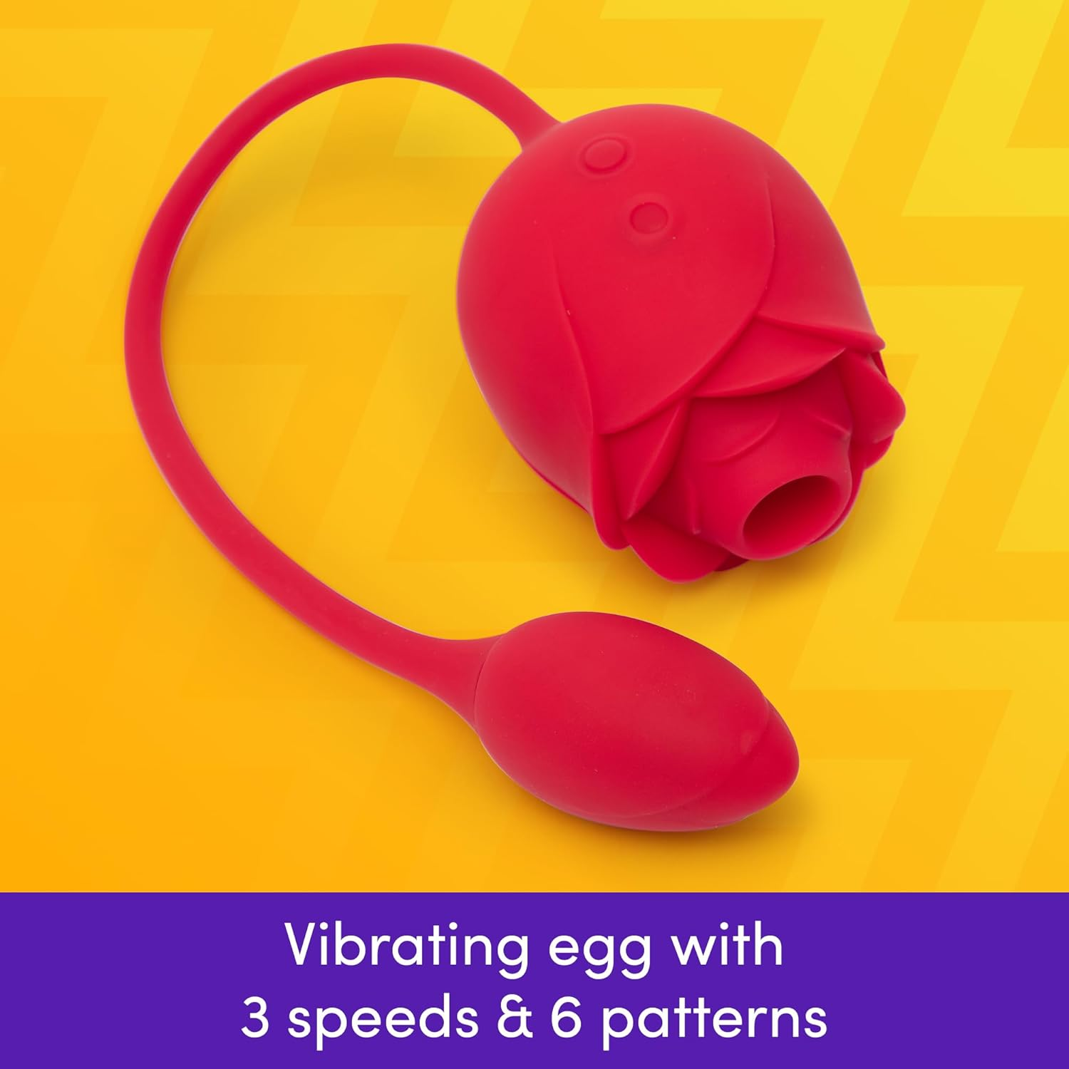 Lovehoney Rose Glow 2 in 1 Rose Clitoral Sucking & Love Egg Vibrator &ndash; Rose Sex Toy Clit Suction Stimulator with 6 Suction Speeds &ndash; Vibrating Adult Sex Toys for Women - Rechargeable & Waterproof image number 6