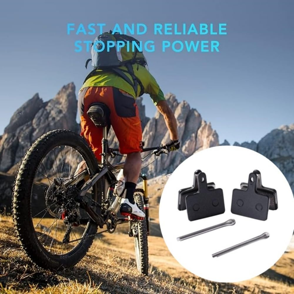 2 Pairs Bike Brake Pads, Best Tek Disc Brake Pads for Shimano M315 M355 M515 M525 C501 C601 M375 M395 M415 M416 M446 M465 M475 M485 M486, and Replacement Other Same Desgin Bicycle Disc Brake Pads image number 1