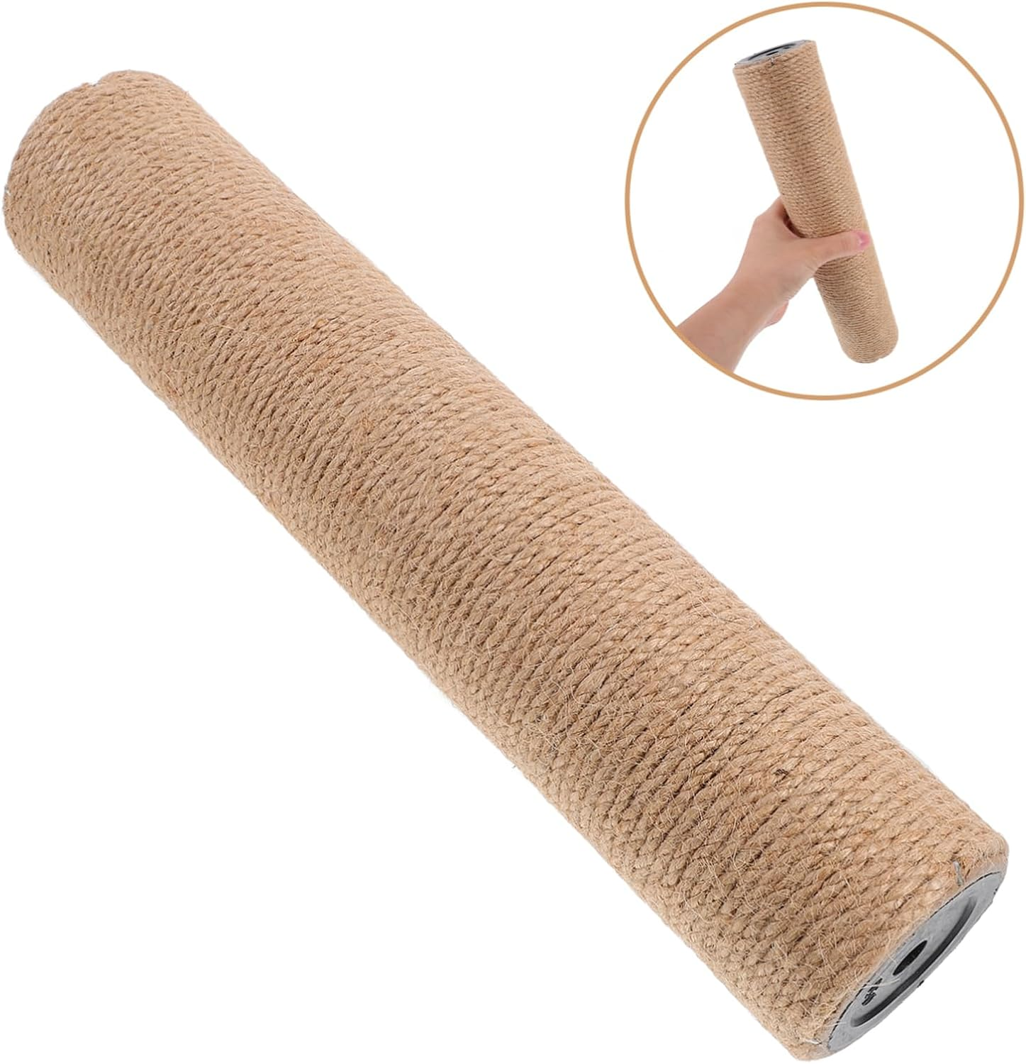 Generic Cat Scratching Post Replacement Natural Jute Pole with Stable Stand Durable Cat Climbing Frame Accessory for Indoor Cats image number 5