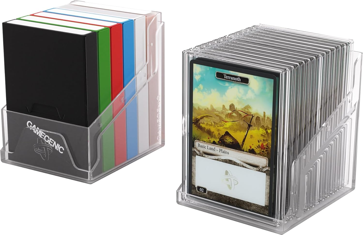 Gamegenic Bastion 100+ XL Deck Box - Compact, Secure, and Perfectly Organized for Your Trading Cards! Safely Protects 100+ Double-Sleeved Cards, Clear Color, Made image number 4
