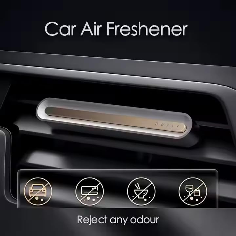 Silver Car Air Freshener Vent Clip &ndash; Ocean Scent Diffuser for Car Interior, Sleek Minimalist Design, Long Lasting Fragrance, Luxury Essential Oil Clip for Vehicle Vents image number 3