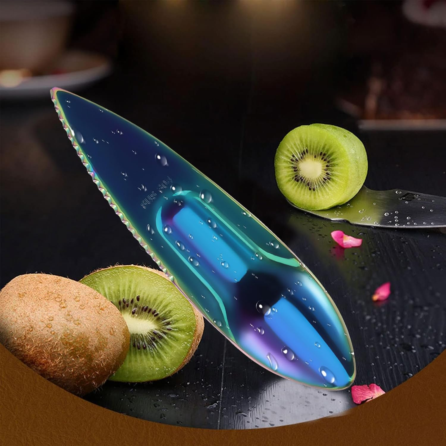 Kiwi Spoon Knife 2-In-1 Reusable Avocados Fruit Cutter Peeler Spoons, Stainless Steel Multi Use for Home Kitchen and Travel Utensil,2Pack image number 5