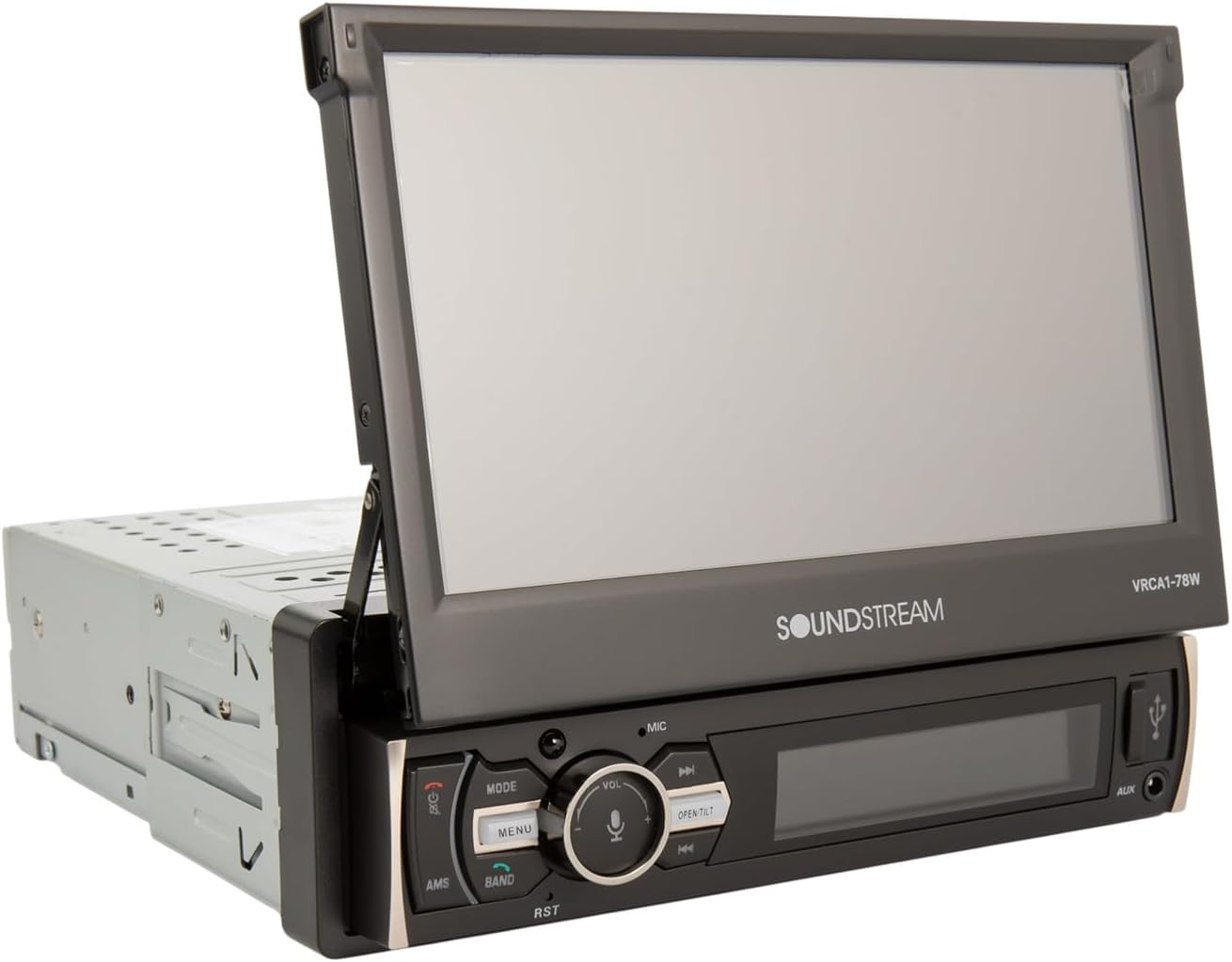 Soundstream VRCA1-78W 7 Inch Flip Out Car Stereo with Wireless Apple Carplay & Android Auto, Single DIN Touchscreen Bluetooth Car Radio, Backup Camera Support, USB/SD, AM/FM, Hands-Free Calling image number 2