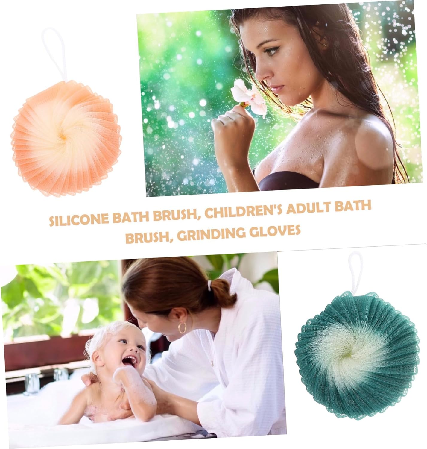 Hoement 3Pcs Conch Flower Bath Ball Body Exfoliator Scrubber Natural Scrubber Sponge for Bath